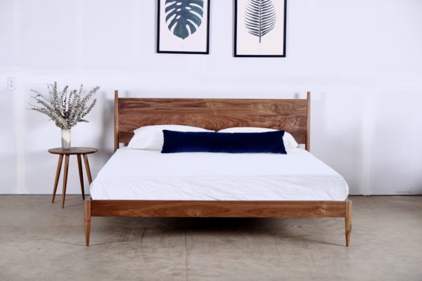 Walnut Custom Wood Bed and Bed Frame